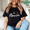 Spanish Bridal Wedding Engagement Party Shirts Rainbow Graphic Tees, Team Bride Squad Blouses Girl Bachelorette Hen Party Tops