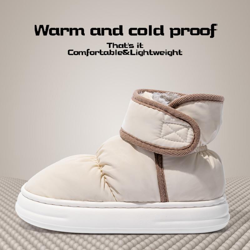 Snow Boots for Women Winter Outerwear Cotton Shoes for Men Winter Plush Anti Slip Waterproof Cotton Boots