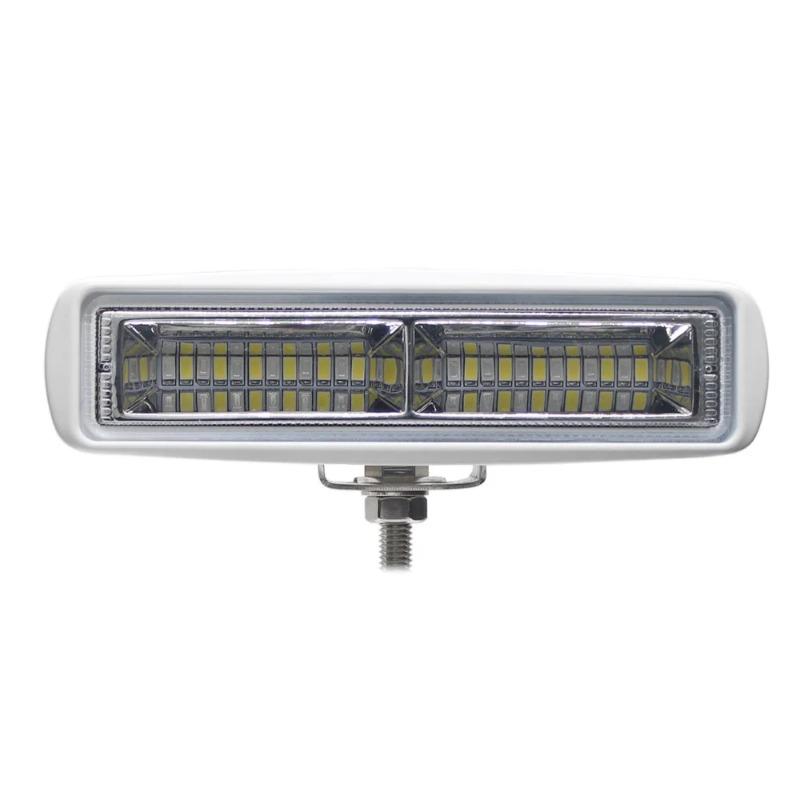 LED Work Light Marine, 18W Dual Color White Blue, 316 Stainless Steel Brackets, Boat Searchlight, for Yacht Truck Offroad, 12V