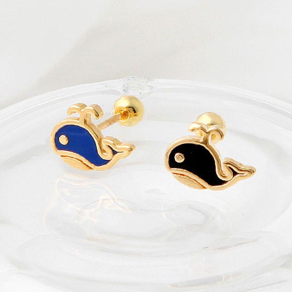 [1+1] 14K Gold Pin Piercing, Choose 1 of 2 Types (One Side)