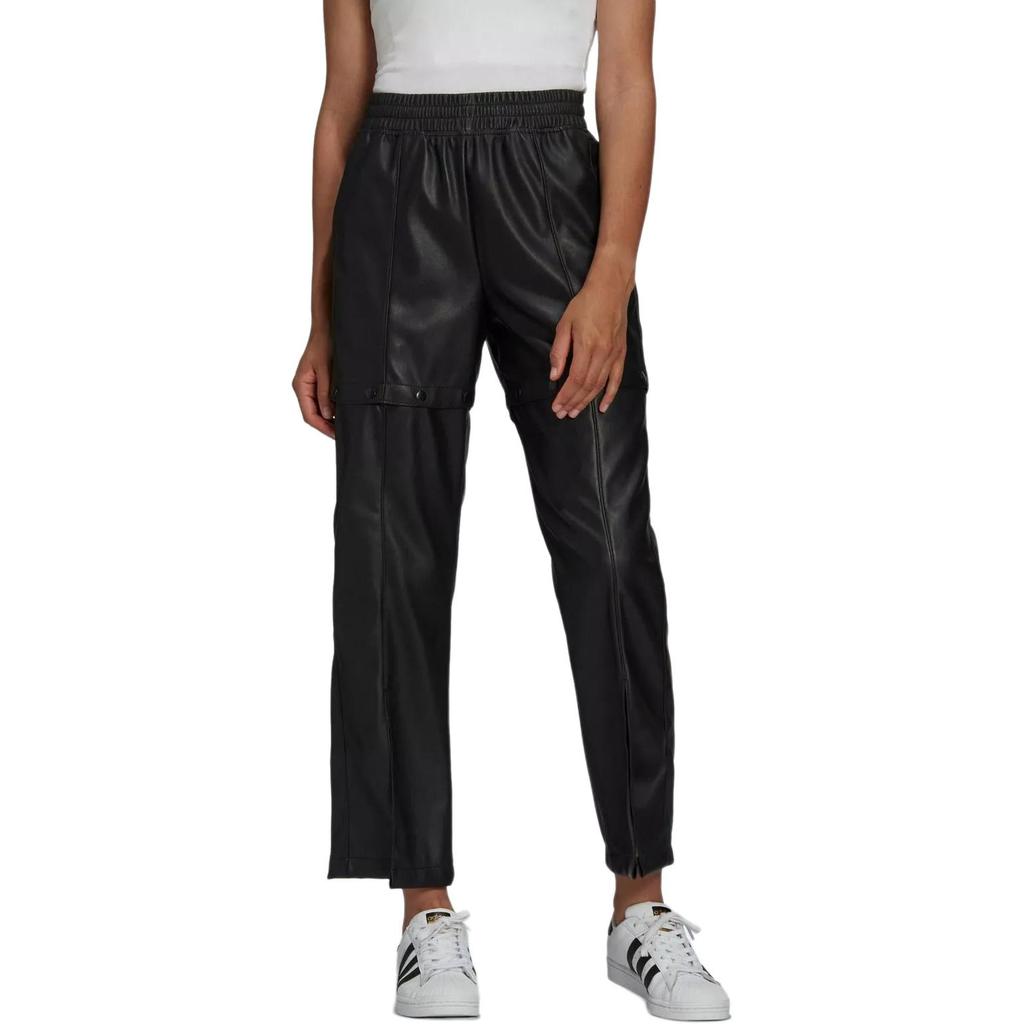 adidas Solid Color Logo Embroidered Detachable Leg Sweatpants Women Bottoms Black HF2017