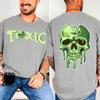 Toxic Skull Cotton T-Shirt | Bold Front and Back Print Dark Humor Graphic Tee