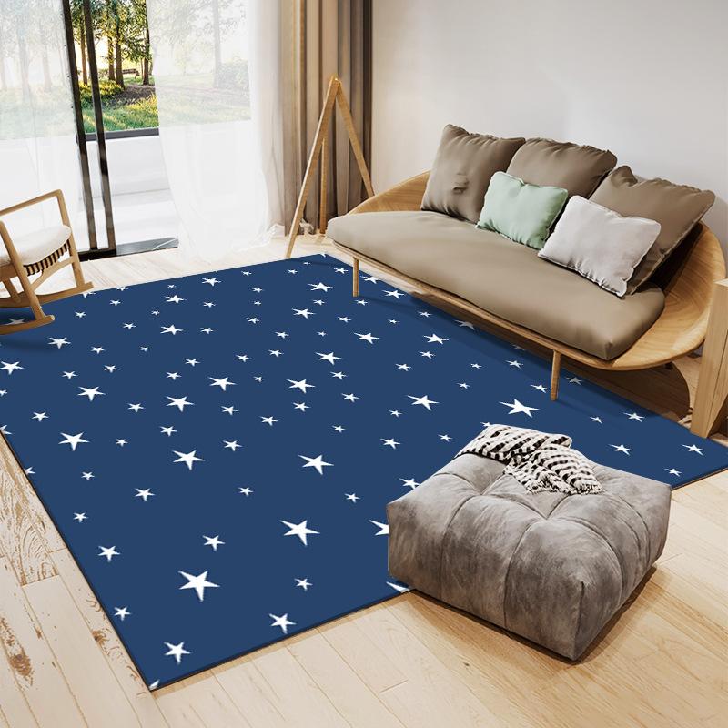 Starry Sky Universe Living Room Carpet Floor Mat Bedroom, Dream Full Bedside Carpet, Office Decorative Carpet