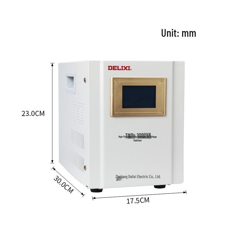 Delixi 220V Single-Phase Digital Voltage Stabilizer for Computers, TVs, and Refrigerators - TND3-2KVA Lightning Protection