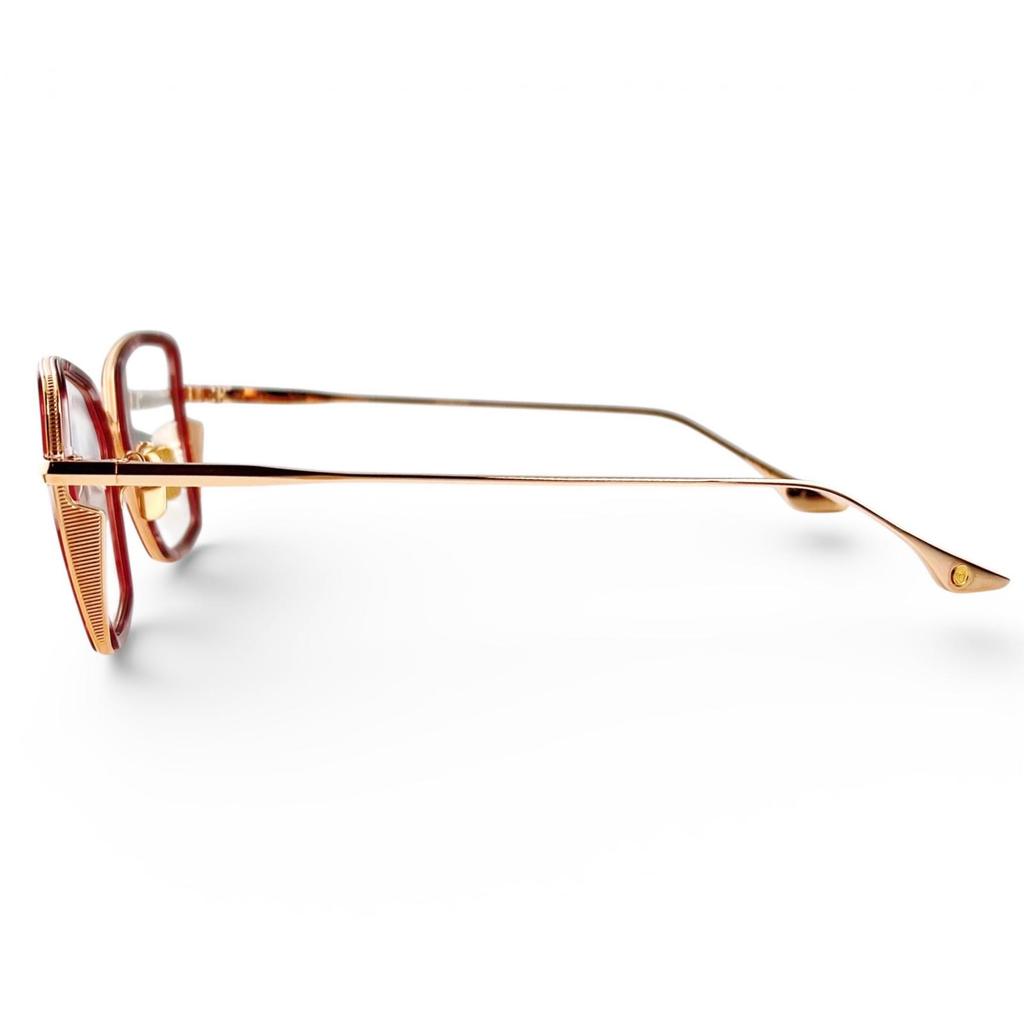 Excellent DITA Glasses BEHCKA Square Rose gold titanium Women DTX196 Used