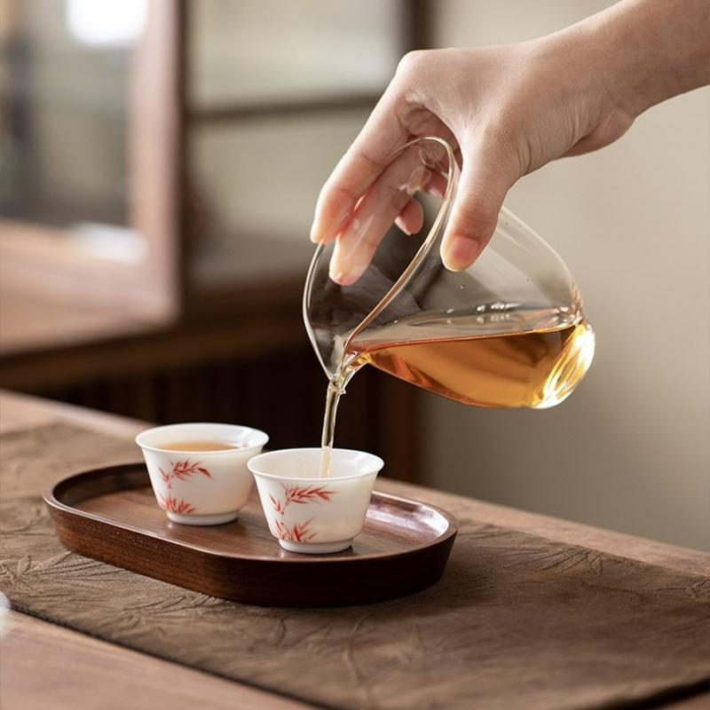 Japoński Szklany Kubek do Herbaty Fair Cup Domowy Odporny na Ciepło Przezroczysty Chahai Kung Fu Teacup Akcesoria do Ceremonii Herbacianej nowy