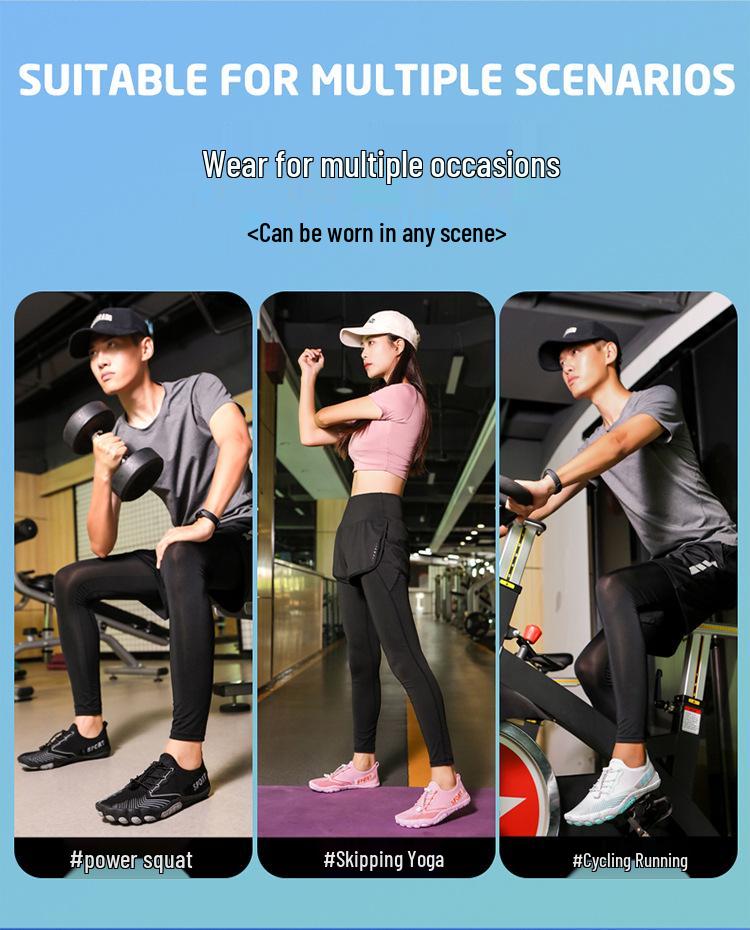 Grenzüberschreitende Outdoor Strand- & Canyoning Schnelltrocknend Anti-Rutsch Barfuß Fünf-Zehen Wasserschuhe für Männer & Frauen