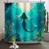 Underwater World Ocean Shower Curtain for Bathroom Seabed Animals Sea Turtle Dolphin Fish Waterproof Bathroom Curtain With Hooks