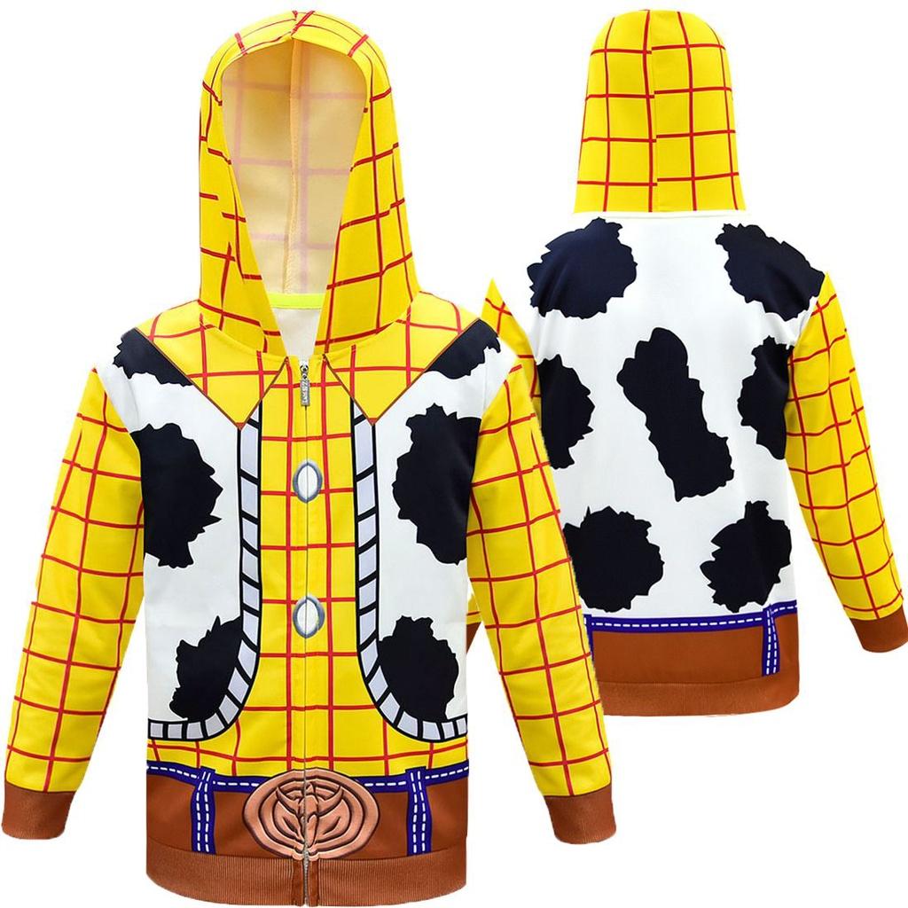 Woody Reißverschluss-Hoodie Sweatshirt Weiches Auffälliges Toy Story Kostüm Für Kinder