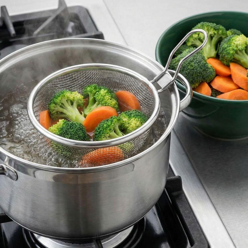 Jemný síťovaný koš na smažení Kulaté sítko na potraviny Koš na těstoviny Cedník na potraviny Hranolky