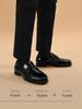 2024 Men's Fashion Shiny Leather Loafers - British Style Moccasins for Business and Casual Wear