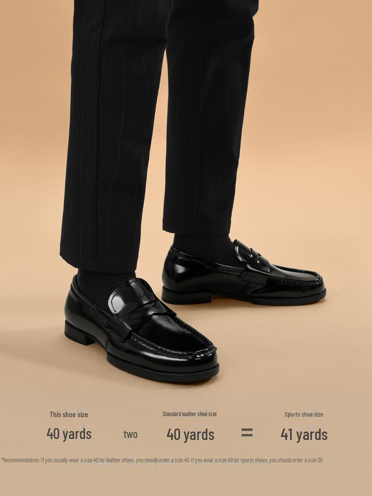2024 Men's Fashion Shiny Leather Loafers - British Style Moccasins for Business and Casual Wear