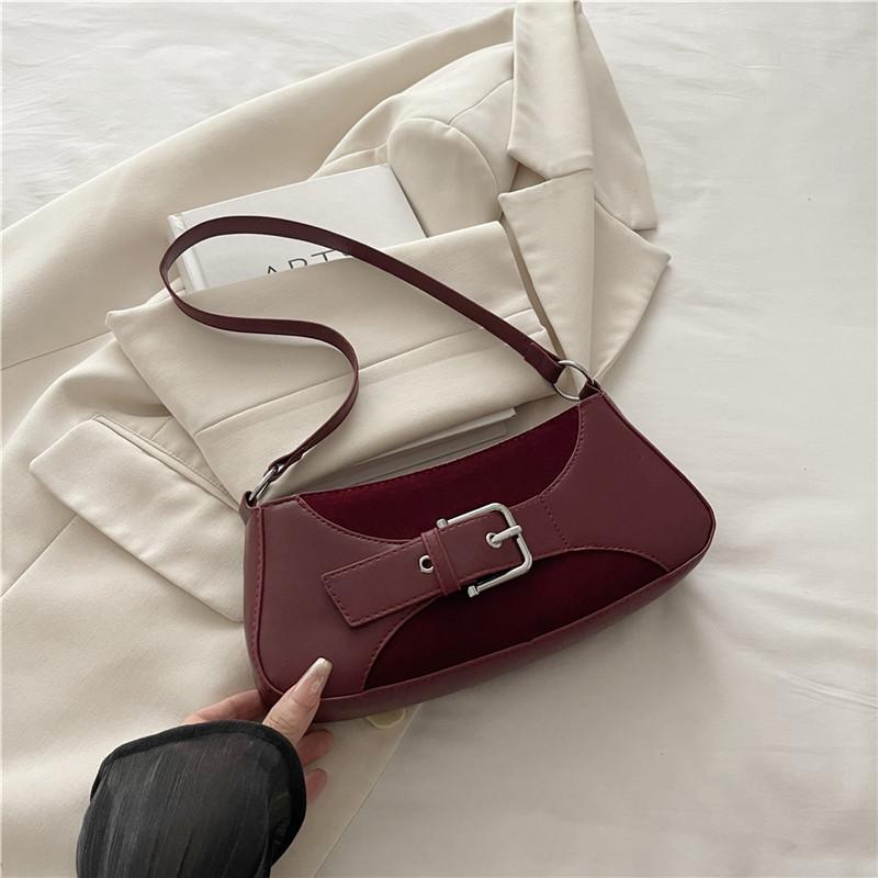 Women Fashion Korean Style Baguette Underarm Single Shoulder Crossbody Handbag