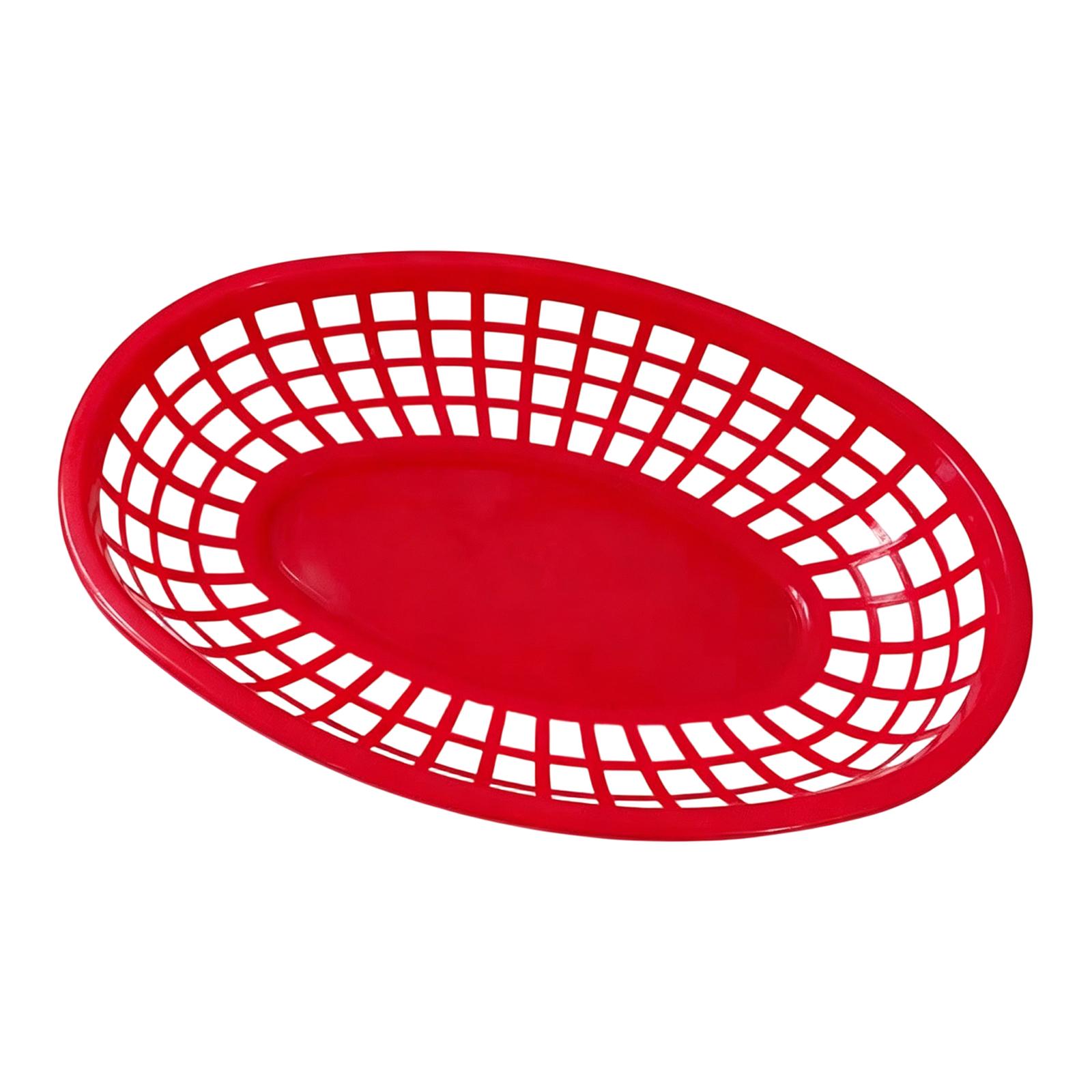 Plastic Oval Storage Baskets for Vegetables and , 10 Pack - Colorful Countertop Baskets for Kitchen, Home, and One Size