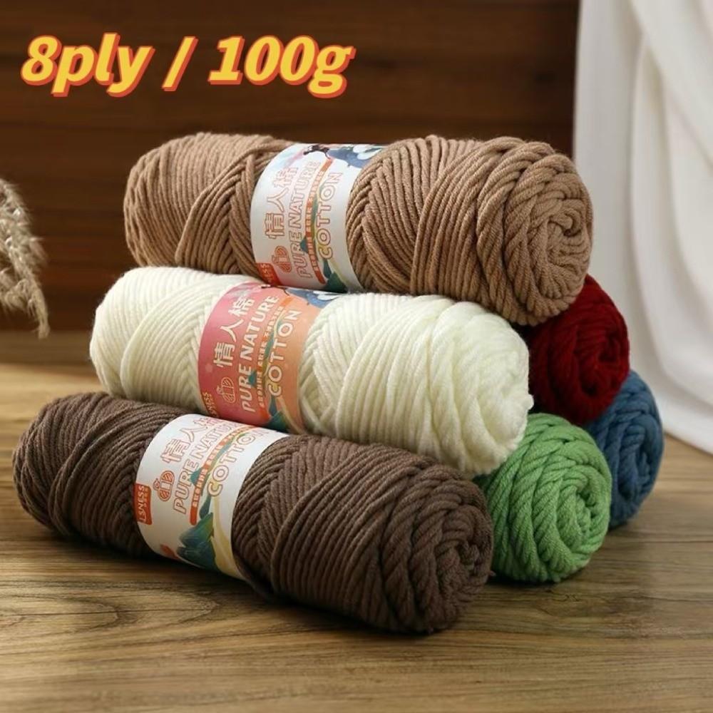 New DIY Knitting Wool Ball Hand Soft Milk Cotton Yarn 8-Strand Weaving Yarn