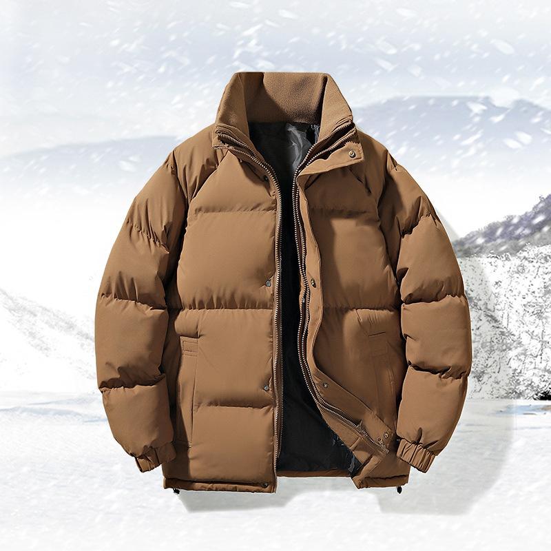 Cotton-padded Coat Men and Women Winter New Casual Collar Loose Cotton-padded Jacket Couple Padded Jacket Thick Warm Cotton-padded Coat Men's Wear