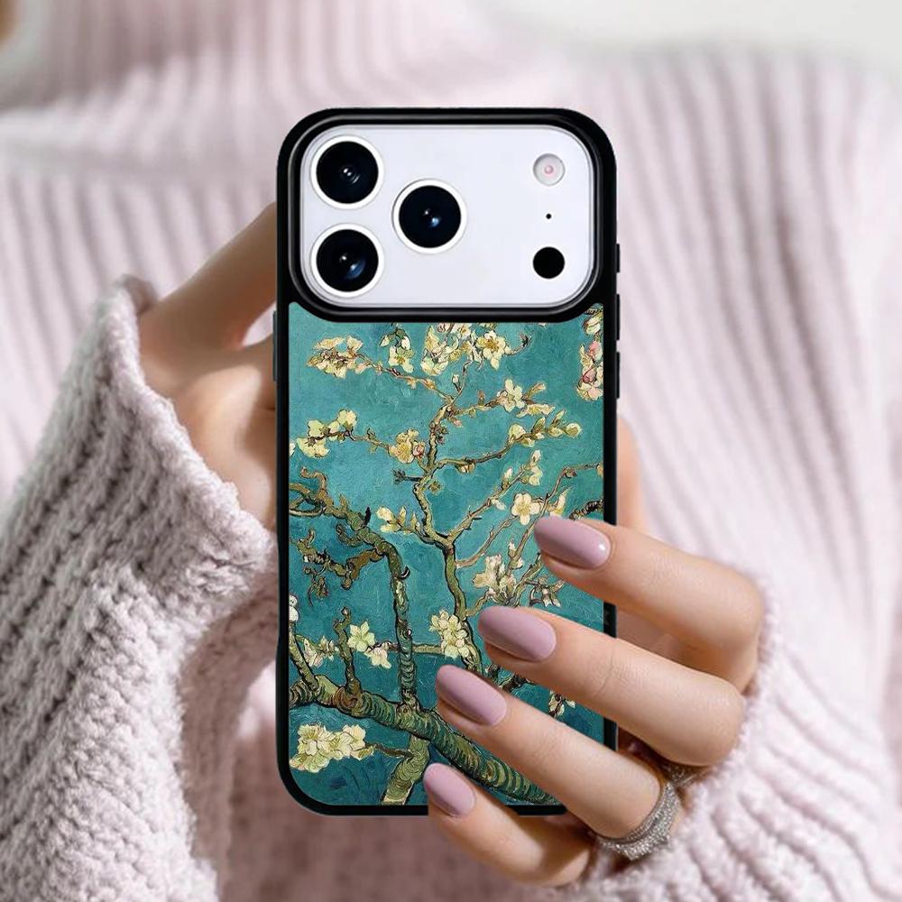 Blossoming Almond Tree Soft Phone Case For Apple iPhone 17 Air 16E 15 14 Plus 13 12 11 Pro Max Mini Funda Cover