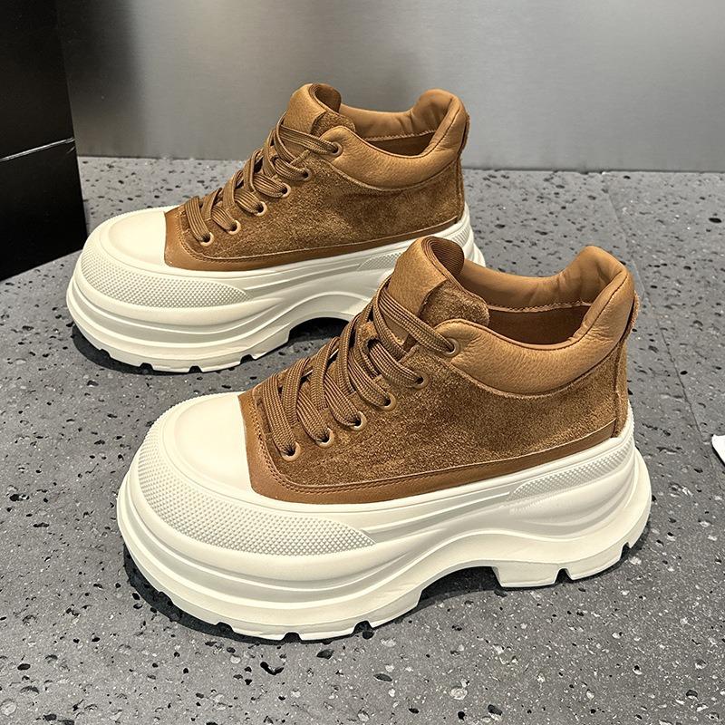 High Top Women's Shoes 2026 New Model with Sponge Heel Thick Sole Versatile and Plush Warm Casual Shoes for Women