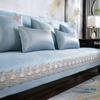 Sofa Cushion Summer Summer Ice Silk Summer Mat Non-Slip Solid Wood New Chinese Sofa Cushion Cover Cover Simple