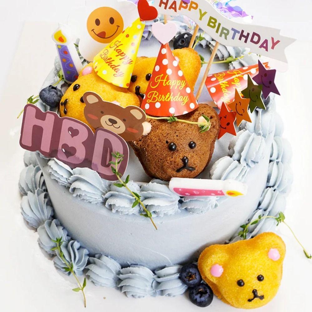 Cartoon Animal Shape Bear Baking Mold Pan 12 Cavity Bear Madeline Baking Tray  Decoration