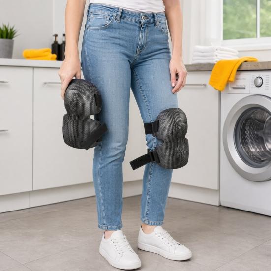 2Pcs Gardening Knee Pads, Ergonomic Knee Cushions, Foam Cushion with Adjustable Straps, Knee Protectors for Flooring Car Repair