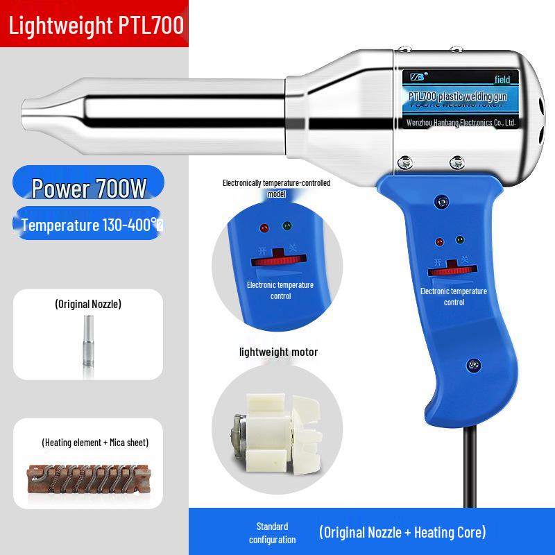 Compact Electric Plastic Welding Hot Air Gun for Bumper Repair and PP/PE Welding