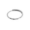 Korean Style S925 Sterling Silver Minimalist Twisted Wave Band Ring for Women - Simple, Elegant, Stacking Ring, New Trend