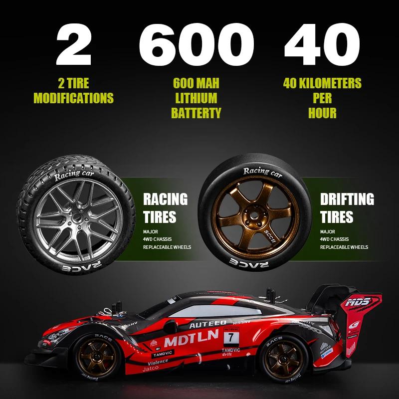 ABAX1 Professional RC remote control car four-wheel drive drift racing car cool lighting competition racing car electric toy
