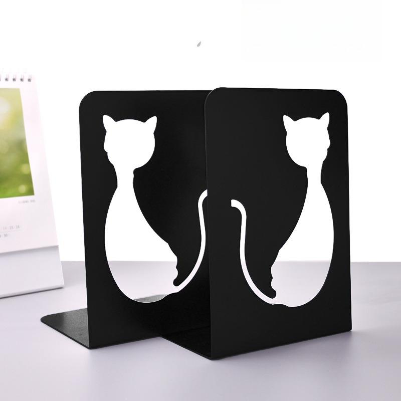 2 Pezzi Semplice Supporto per Libri in Metallo da Scrivania Fermalibri Antiscivolo Organizzatore di Libri per Studenti Fermalibri Grande Spesso Rastrelliera per Conservazione Libri