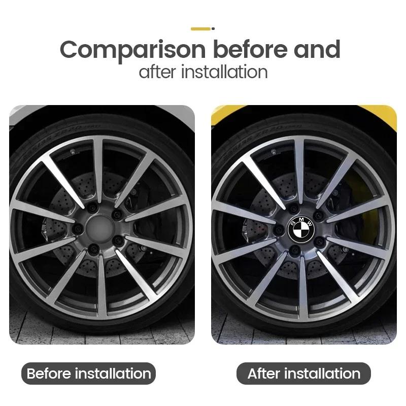 4 szt. 56 mm Naklejki na koła samochodowe Emblemat na środek piasty Odznaka Naklejka Do BMW X1 X3 E39 E46 E30 E36 E87 E60 E90 F26 G02 E70 F15 E53 G05