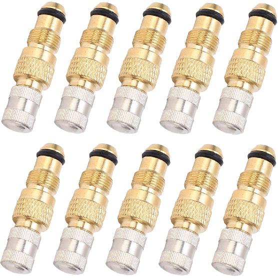 Tractor Air Liquid Valve, Brass Tire Valve Stems TR218A TR618A CH3 Core Housings Replacement (Pack of 10)