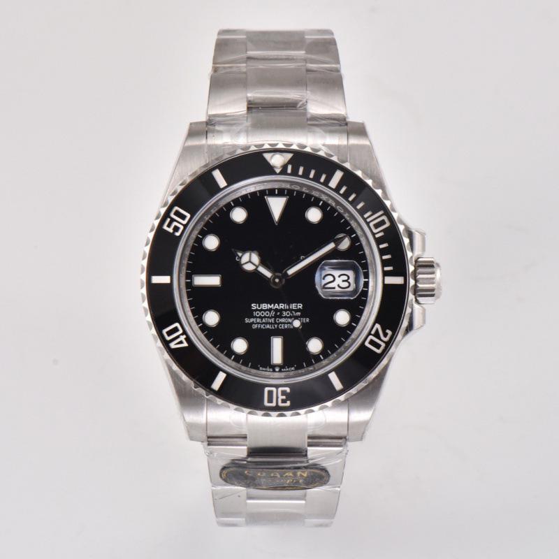 Pánské mechanické hodinky Rolex Submariner zelené a černé