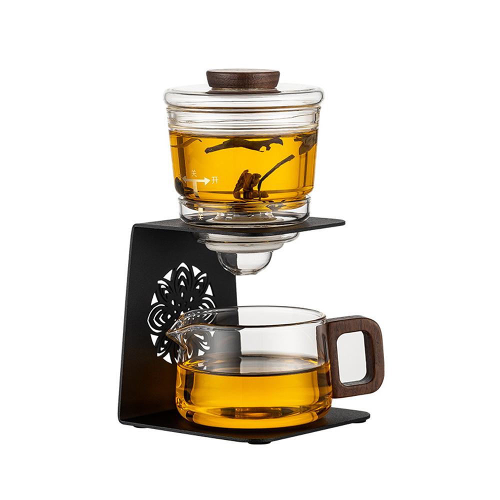 

Lazy glass tea maker, Rotating filter teapot, Filter tea cup, Household tea infuser, High borosilicate glass tea set