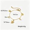 Ocean Series Gold-Plated Starfish & Shell Rhinestone Necklace - Luxurious & Versatile