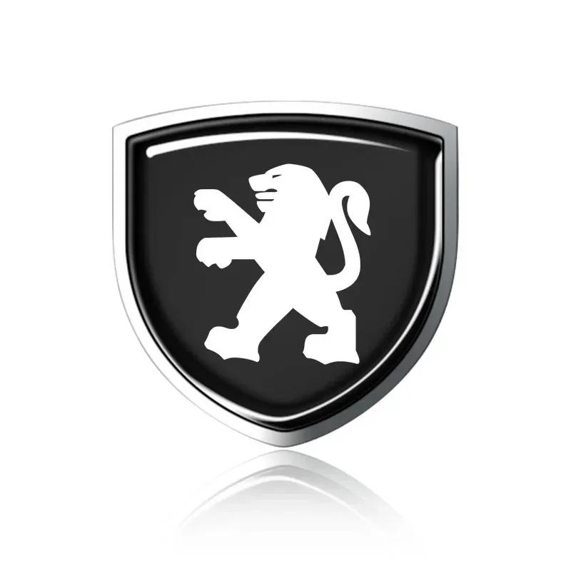 Car Sticker Car Metal Sticker Custom Shield Car Rear Trunk Shield Emblem Badge Sticker For Peugeot 206 207 307 3008 2008 308 407 чёрный