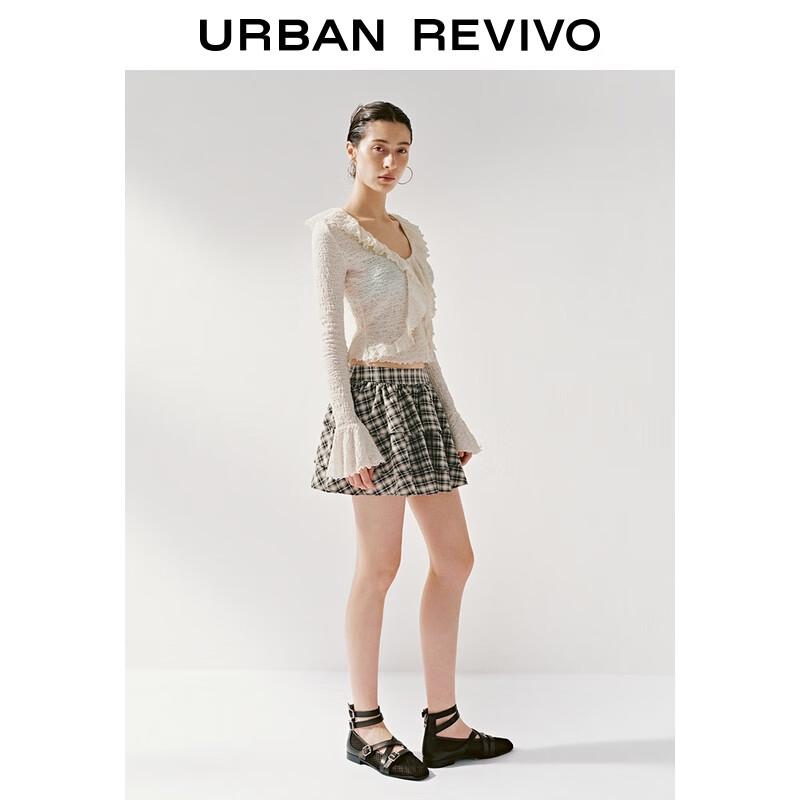 

UR Women s Retro Plaid A-Line Skirt M