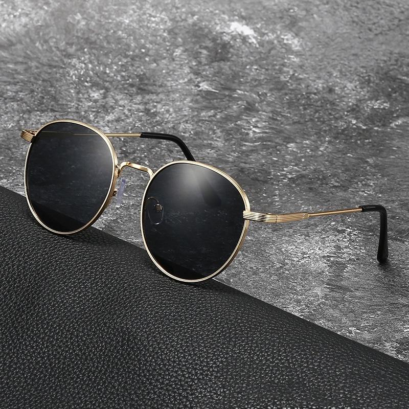 Classic Metal Frame Sunglasses Aesthetic Oval Small Shades Uv400 Protection Vintage Sun Glasses Trendy Unisex Steampunk Eyewear