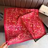 Luxury Brand Neckerchief Female Square Scarf for Women Silk Feeling Shawl Satin Hijab Fashion Wraps Hair Bands Ribbon Headband