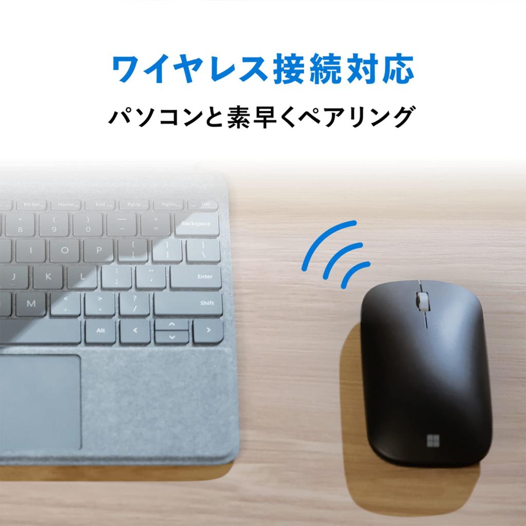 Microsoft Modern Mobile Mouse Wireless Thin Lightweight BlueTrack Bluetooth Compatible with Windows Mac Android Surface KTF-00007 (Black)