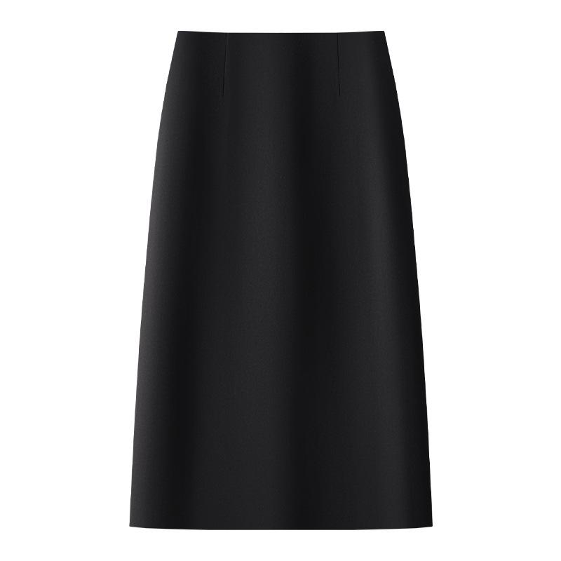 

Женская юбка миди цвета хаки из шерсти с высокой посадкой - Облегающий крой, Деталь с разрезом, Коллекция Осень/Зима 2024. 4XL