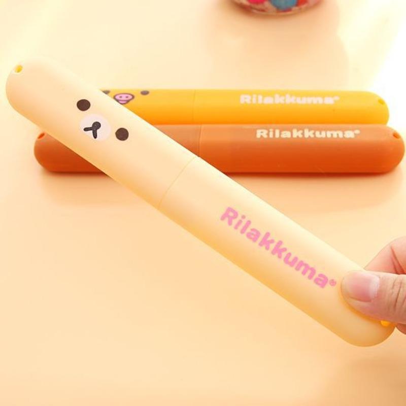 Travel Portable Toothbrush Box Toothbrush Storage Box Cute Cartoon Easy Bear Toothbrush Cover Toilet Toothbridge Box
