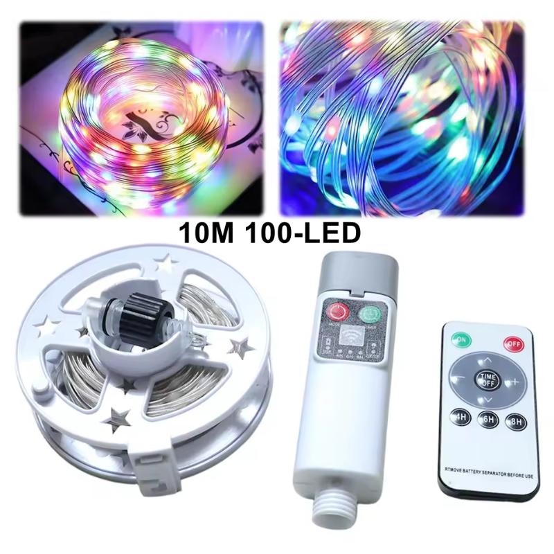 Camping String Lights Rechargeable Portable Camping Lantern Tent Tape Light String For Tent Home School College Party Yard Decor