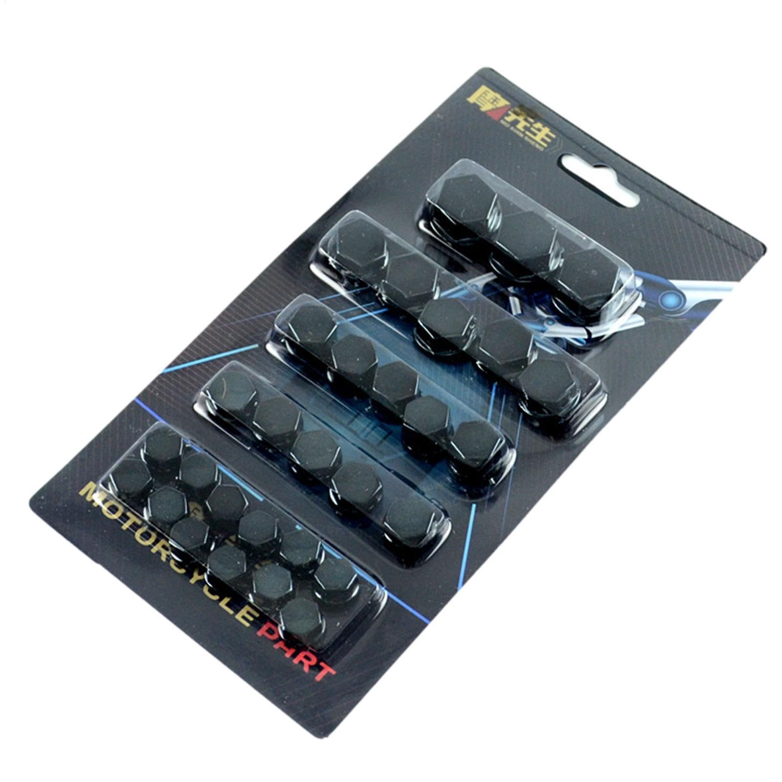 

30 шт. Ковпачки для гвинтів і гайок мотоцикла, кришки для болтів, ковпачок для болта, кришка для гайки мотоцикла Please refer to the description чорний