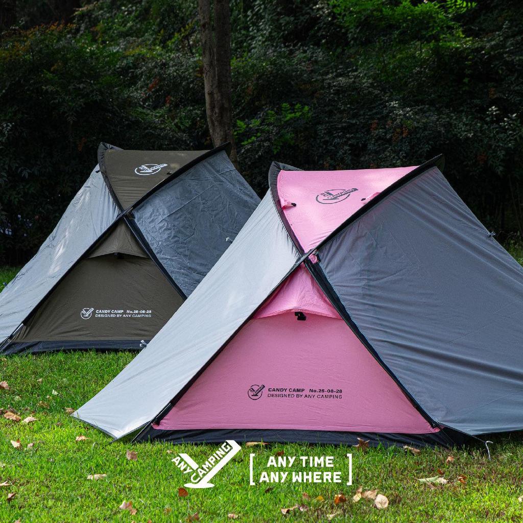 Wujie Camping Candy Tent - Lightweight, Single Layer, Double Person Tent for Hiking, Mountaineering, and Camping.