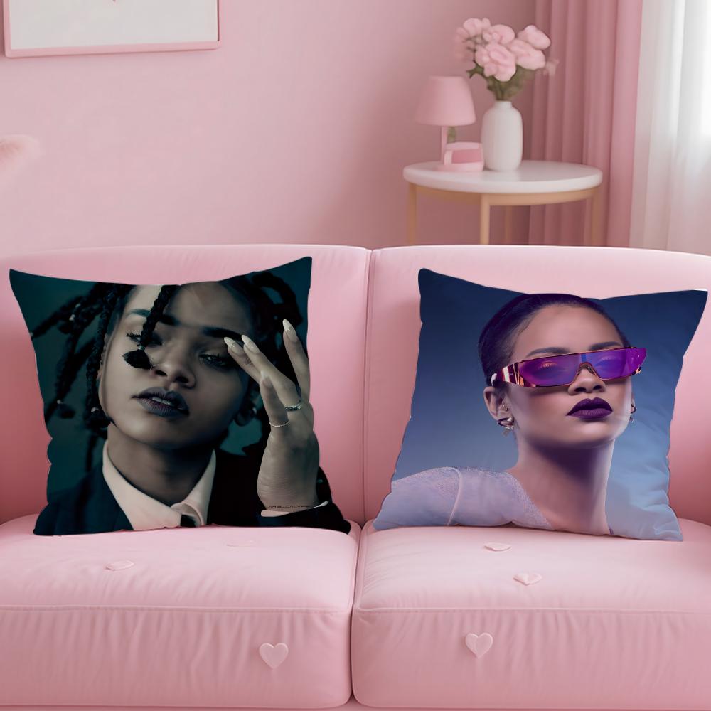 R-Rihannas Hot Singer Cushion Cover Comfortable Reversible Pillow Cover Ideal For Car Sofa Bedroom & Beyond