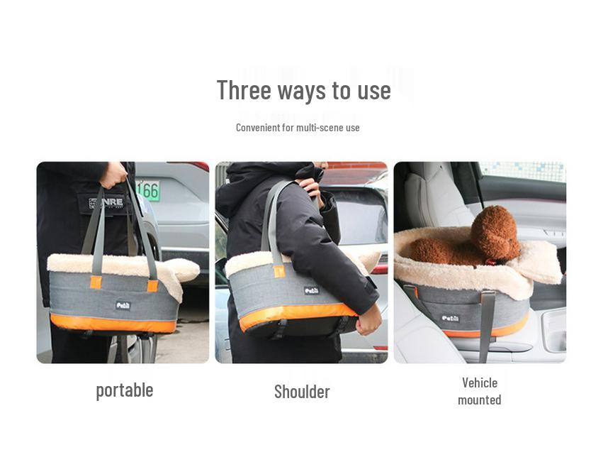 Pet Car Seat Cushion: Portable Safety Nest for Cats and Small Dogs