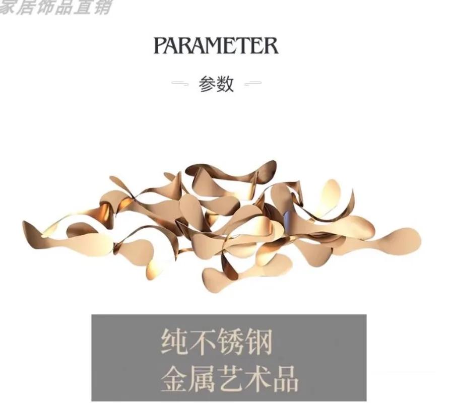 Light Luxury Metal Wall Decor Nordic Wrought Iron Hanging Decorations for Living Room Dining Room Decor Creative Bedroom Bedside