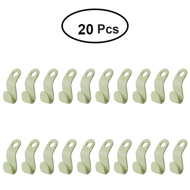 20PCS Wardrobe Hanger Hooks Organizer Connect Multifunction Cascading Plastic Bedroom Wardrobe Storage Space Saving Coat Hook