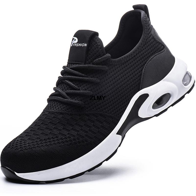 

Защитная обувь со стальным носком, мужская, дышащая, рабочая обувь на воздушной подушке, рабочая обувь с защитой от проколов, мужская 40