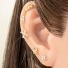 1 pièce G23 Titane Massif Filetage Interne Dos Plat Fleur CZ Clou de Tragus Cartilage Boucle d'Oreille Helix Rook Lobe Labret Bijou de Piercing